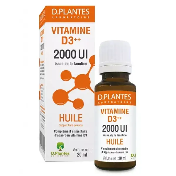 D.Plantes VITAMINA D3 2000 UI ORIGINAL Frascos conta-gotas de 20 ml
