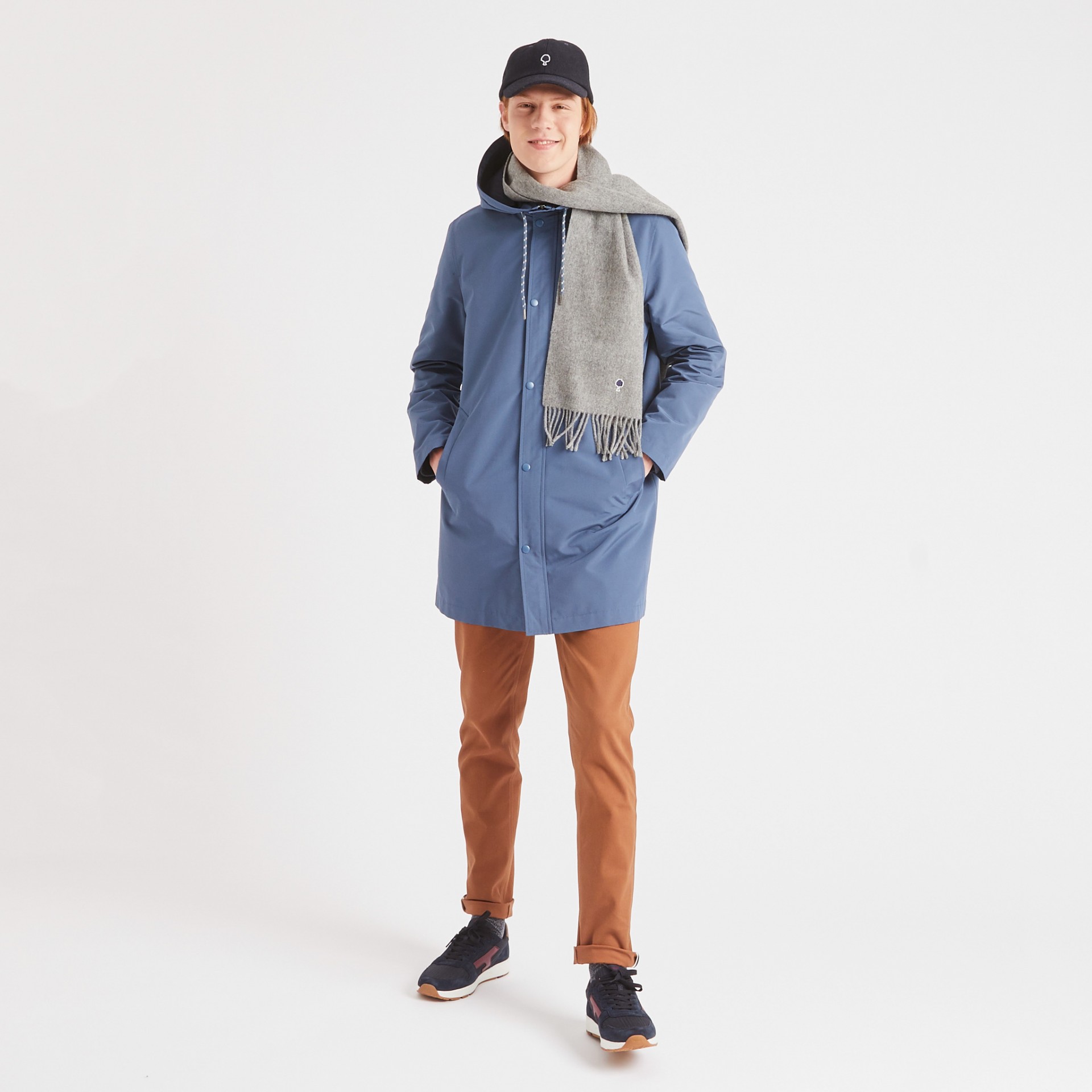 Echarpe gris chiné laine et cachemire - modèle Scarf