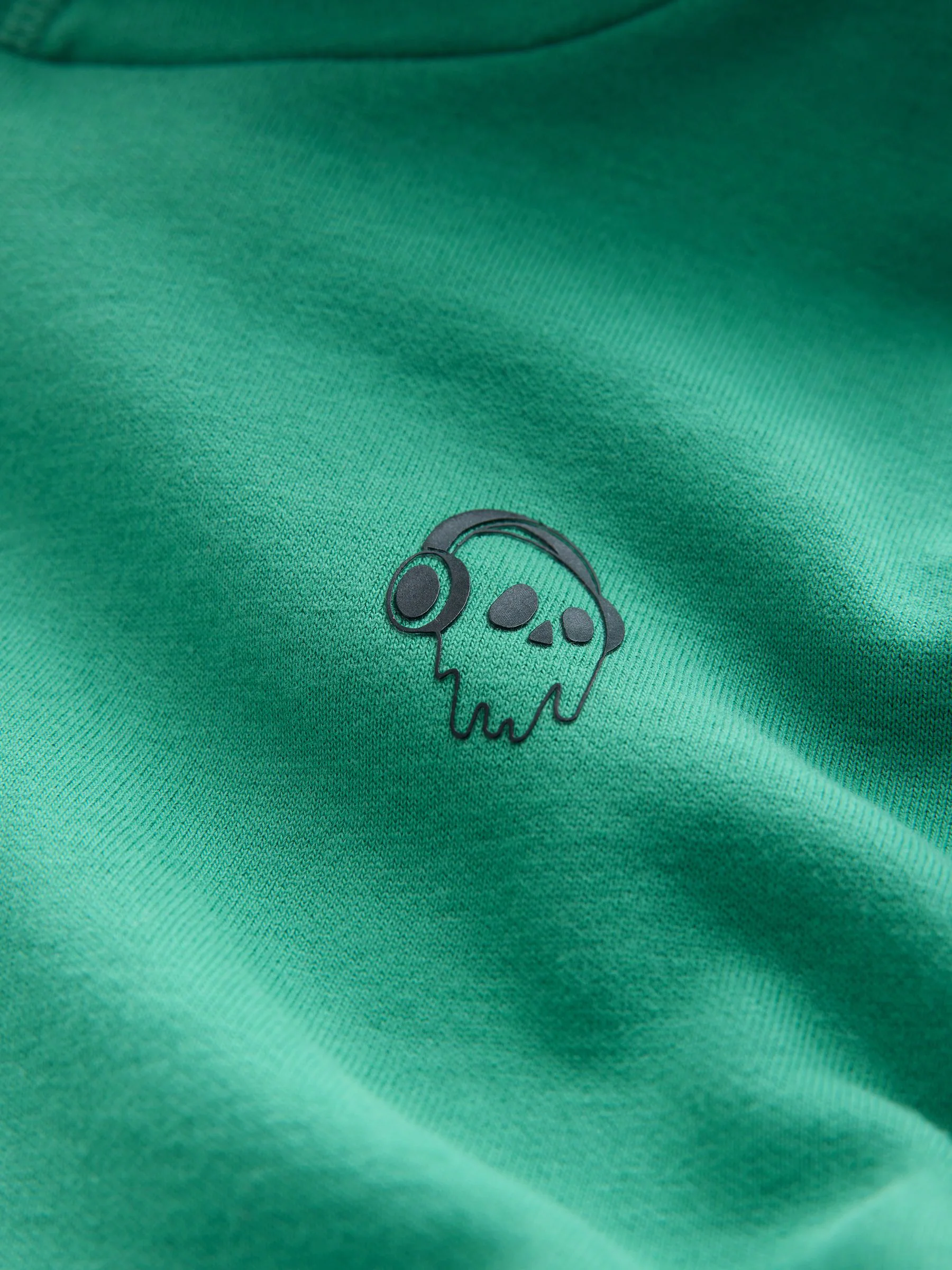 Mid Green Skull - Sign Off Hoodie (3-16jr)