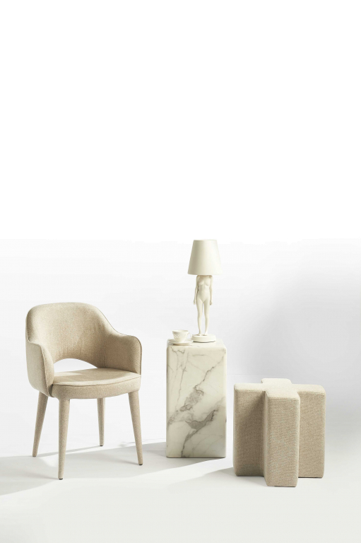 POLSPOTTEN Cosy stoel fabric ecru