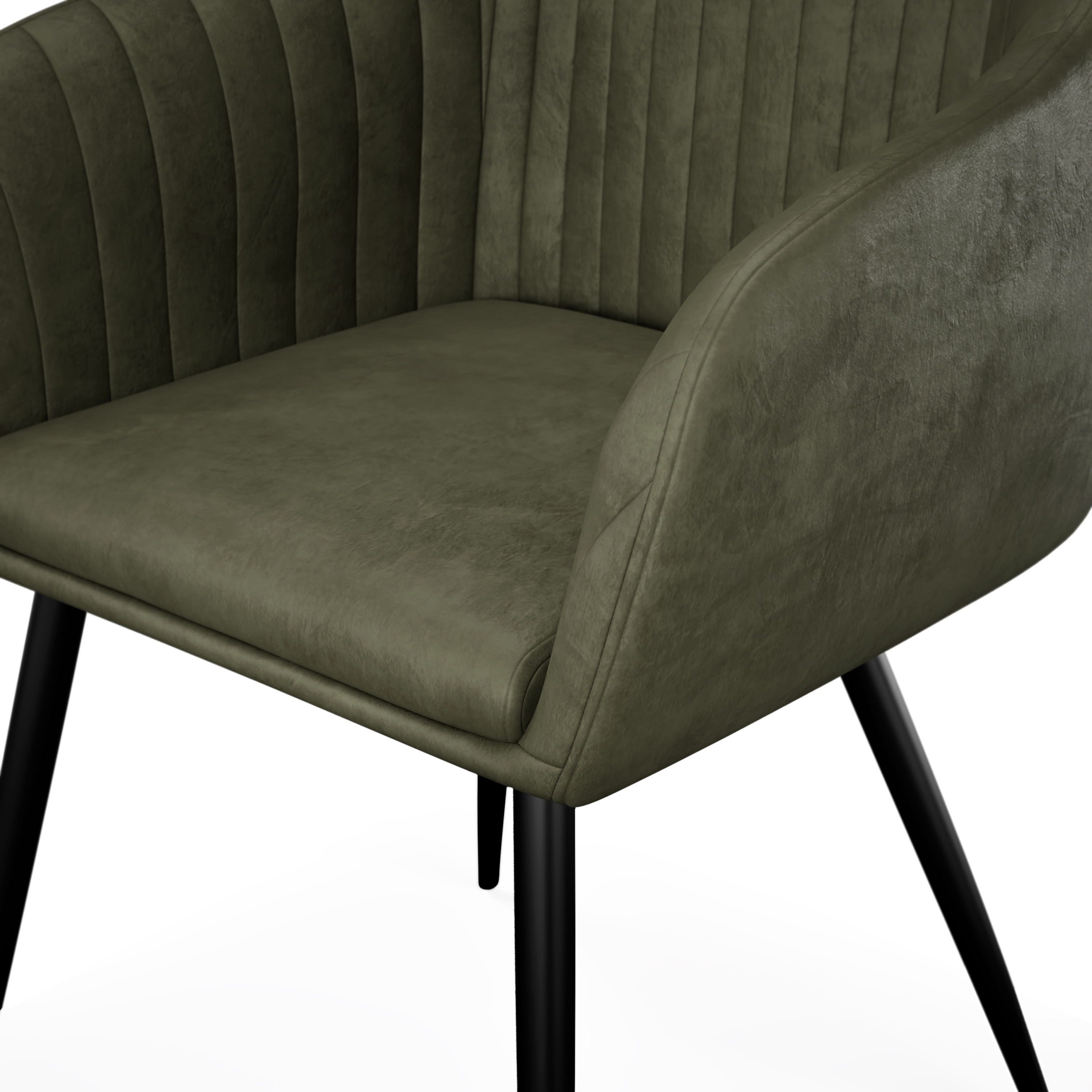 Esszimmerstuhl Samt LEE 2er Set olive