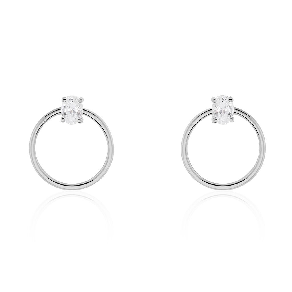 Créoles Kip Or Blanc Oxyde De Zirconium