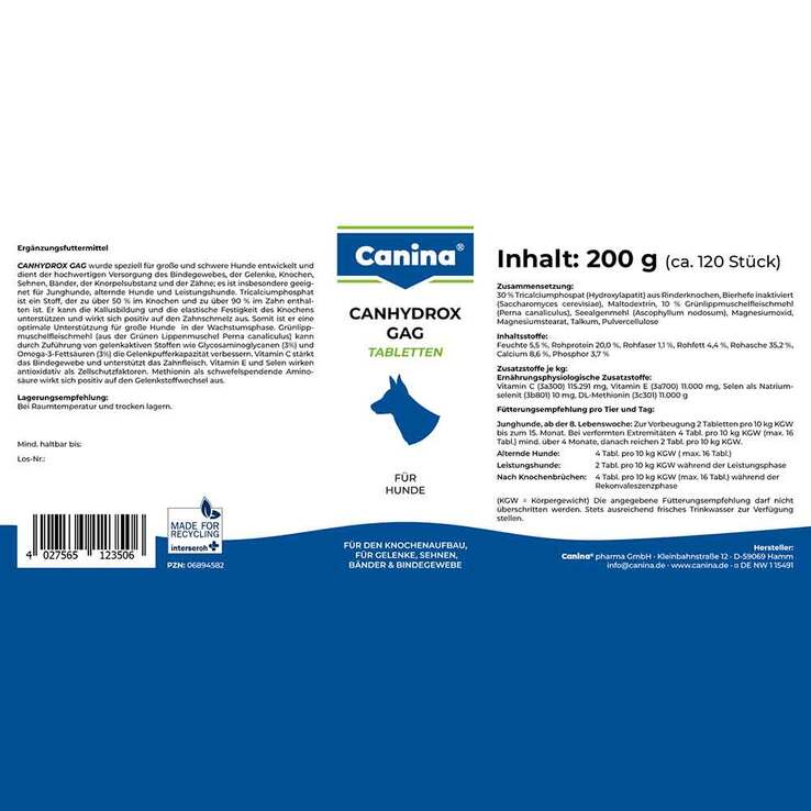 Canhydrox Gag Tabletten vet. (für Tiere), 200 g