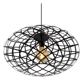Lucide hanglamp Wolfram 60W zwart