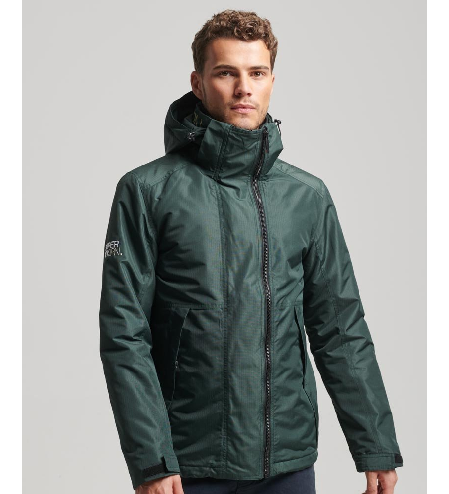 Jaqueta corta-vento Superdry Yachter com capuz, verde