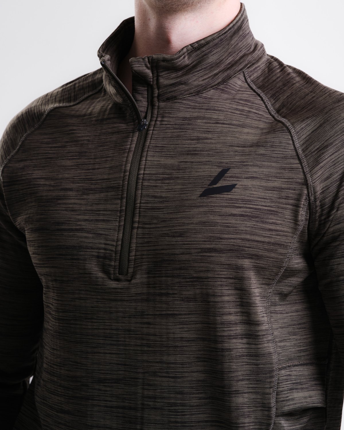 LEVITY Core Run Half Zip M Green Forest Marl