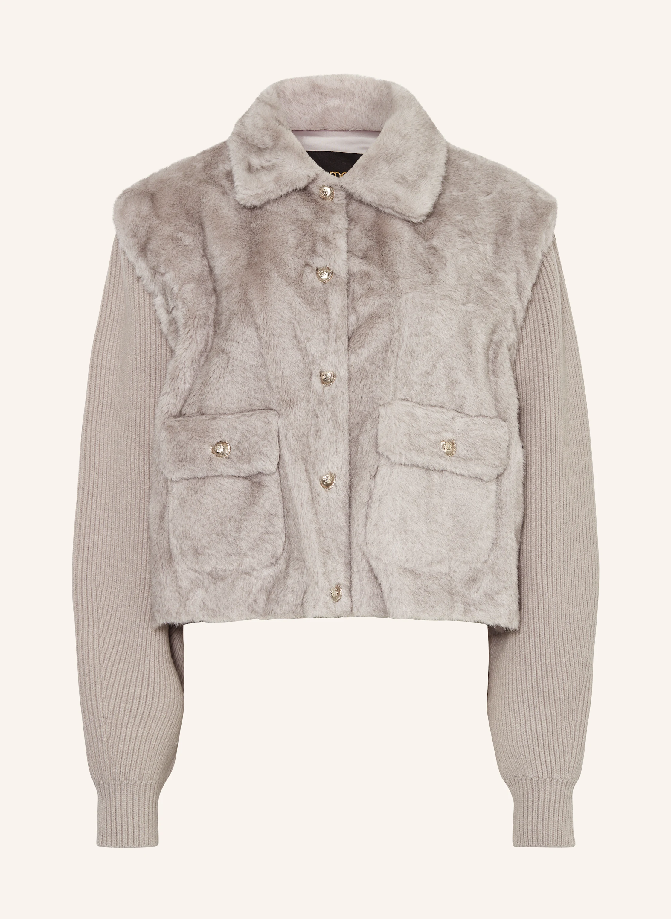 maje Jacke im Materialmix