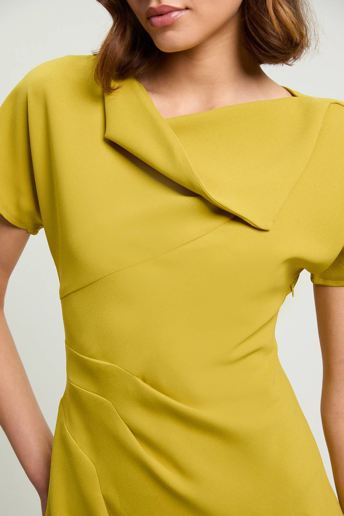 KarenMillen Robe Maxi Tissée À Manches Ange En Sergé Imprimé Coups De Pinceau