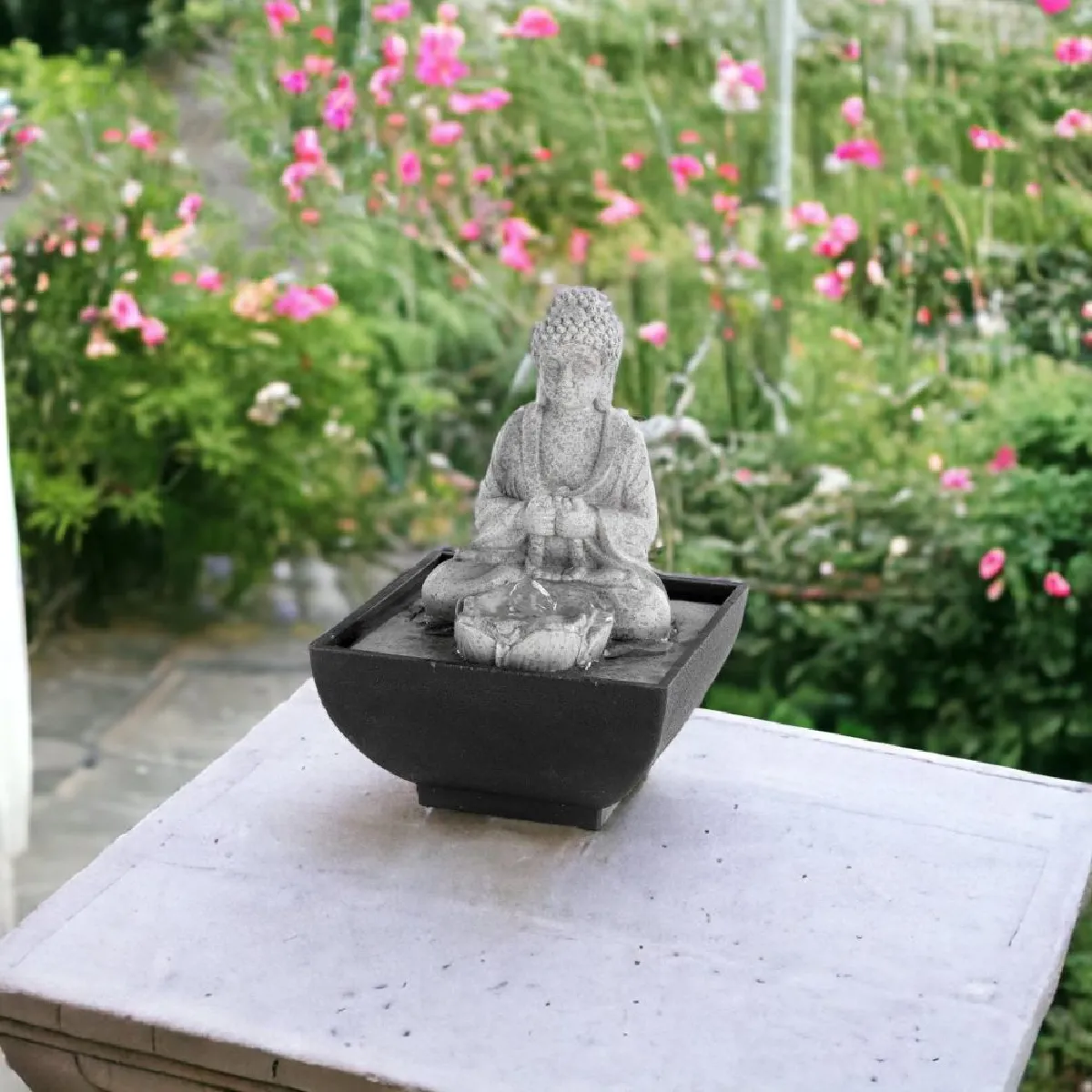 Lumineo Fontaine Bouddha assis