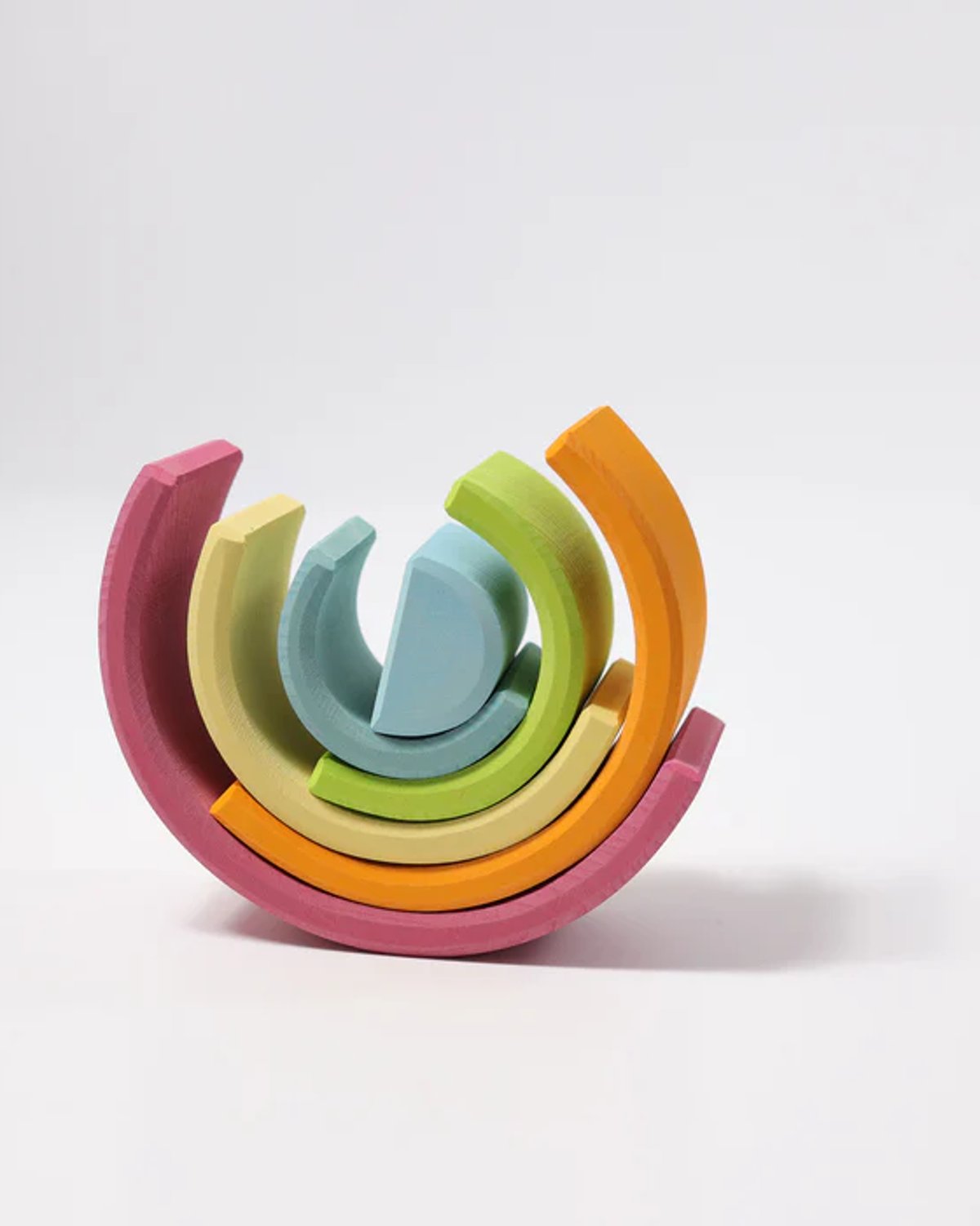 Regnbue Medium Pastel – Stableleke i Tre | Montessori Leker