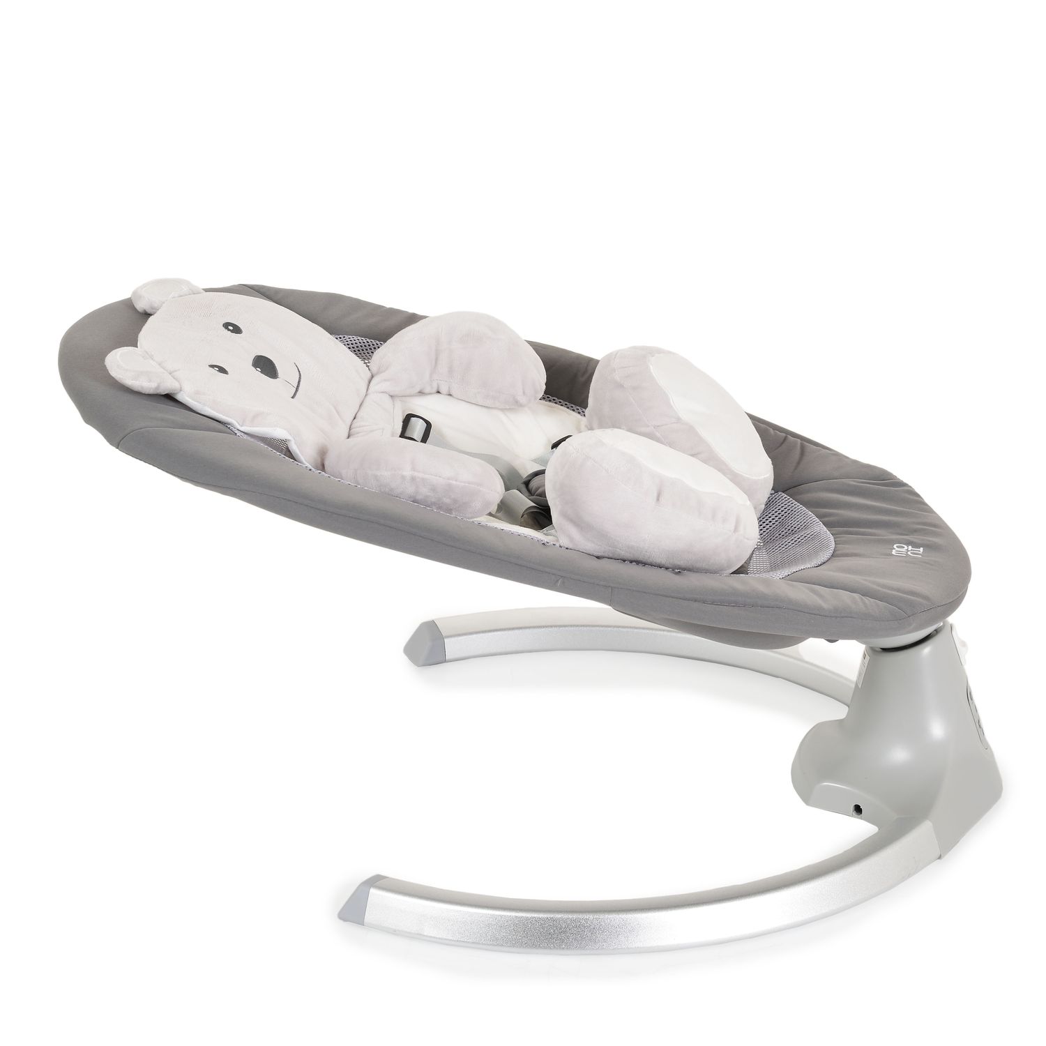 Moni Babywippe elektrische Ari Bär Melodien, Fernbedienung, Teddy-Bär Pad, Timer grau