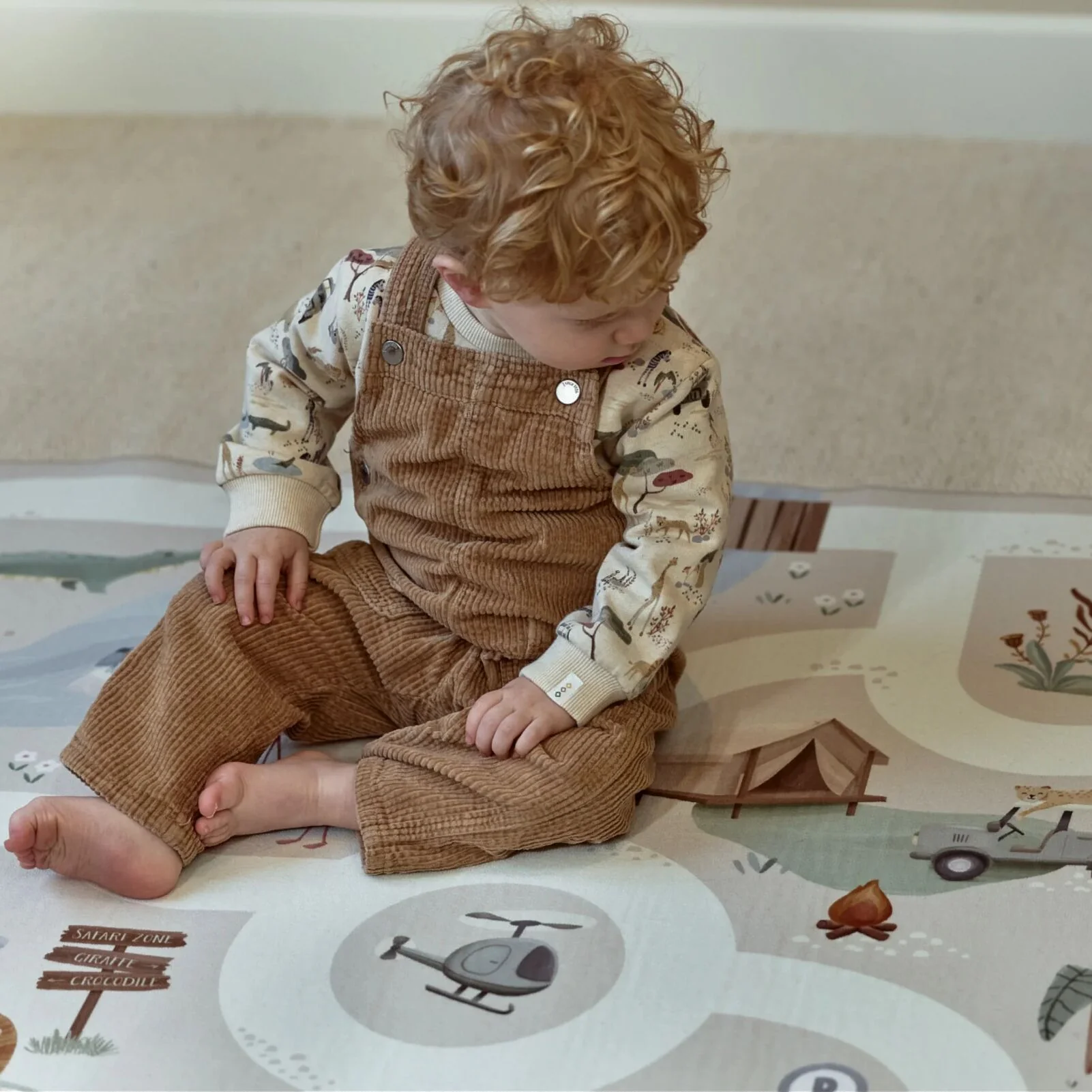 Zacht safari speelkleed – avontuurlijk speelplezier voor kinderen