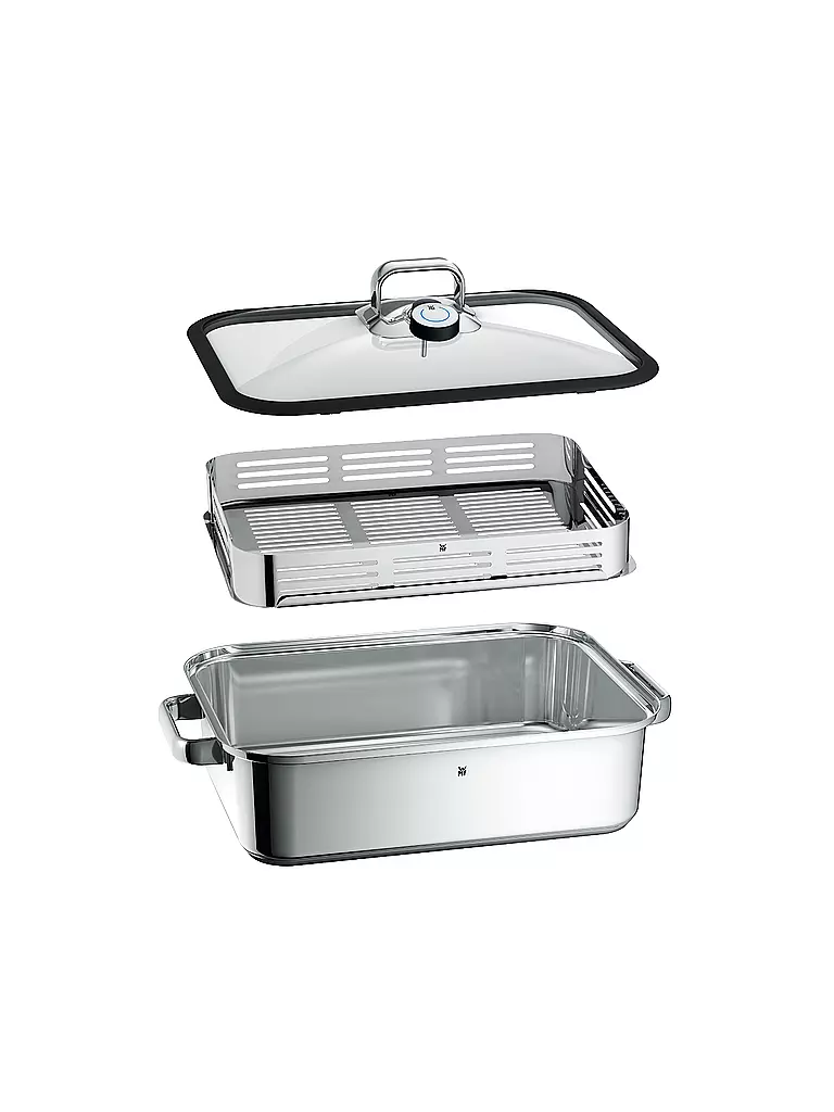 WMF Vitalis Aroma Dampfgarer mit Silikondichtung 6,5l silber