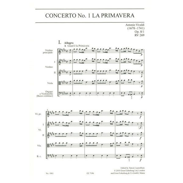 Edition Eulenburg Vivaldi Die vier Jahreszeiten