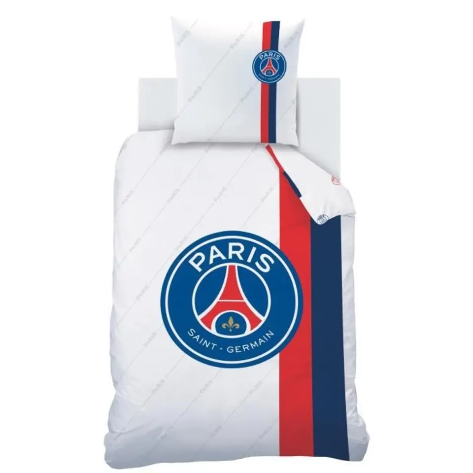 Paris Saint Germain Dekbedovertrek Retro White - 140 x 200 cm - Katoen