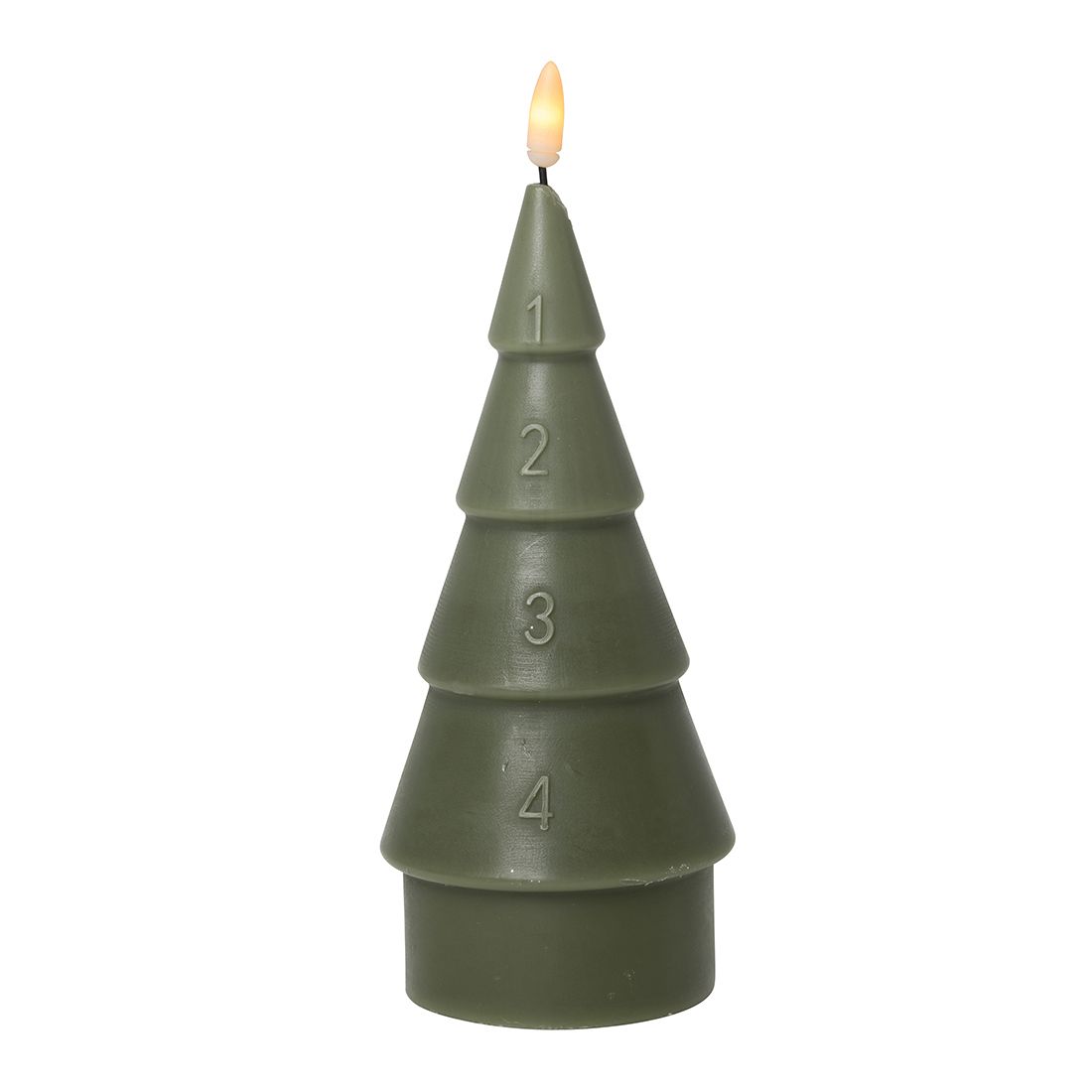 Ledlys juletre med adventstall
