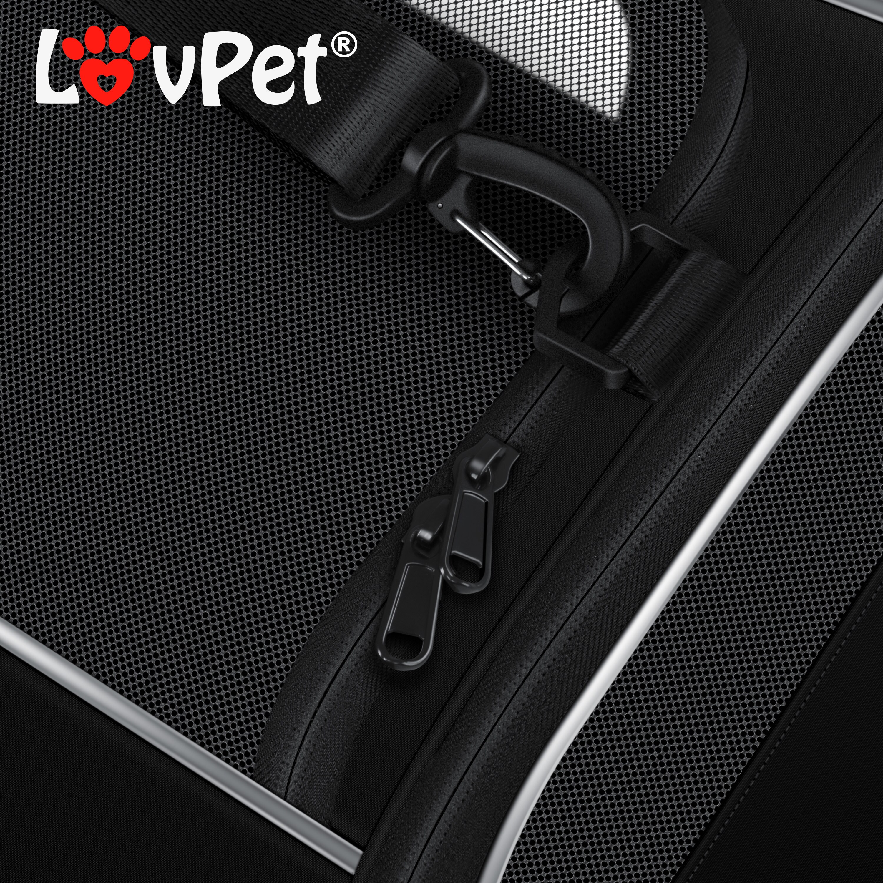 LOVPET® Hundebox Hundetasche Transportbox 2in1 Hunde & Katzentasche Hundetransportbox inkl. Pet-Kissen + 3x Beutelrollen + Napf 44x31x36xm Transporttasche für Haustiere, Haustiertransportbox