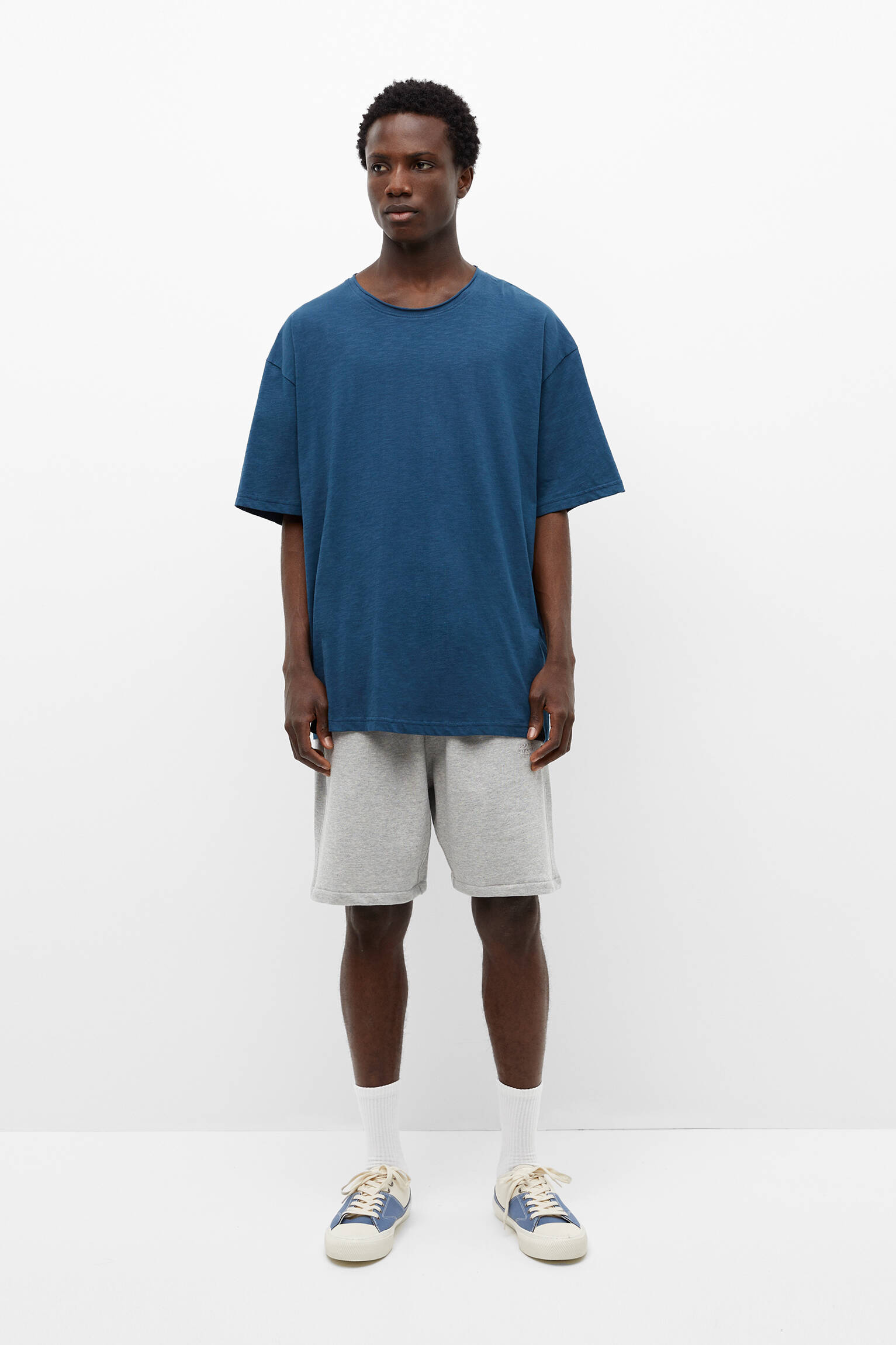 CAMISETA BÁSICA DE MANGA CURTA - AZUL