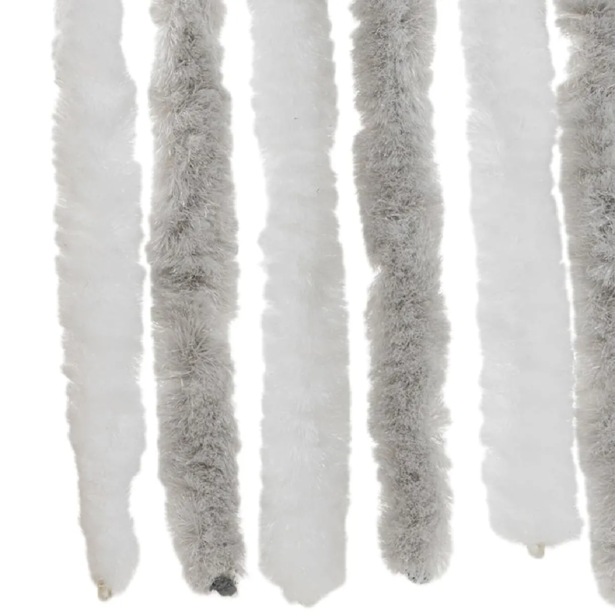 vidaXL Rideau anti-mouches gris clair et blanc - 90x220 cm
