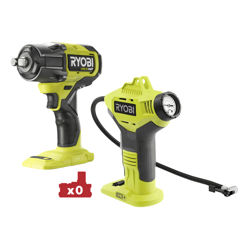 Muttertrekker + minikompressor 2 deler 900 Nm 18 V