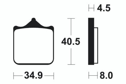 Plaquettes de freins Tecnium Performance métal fritté - MF370