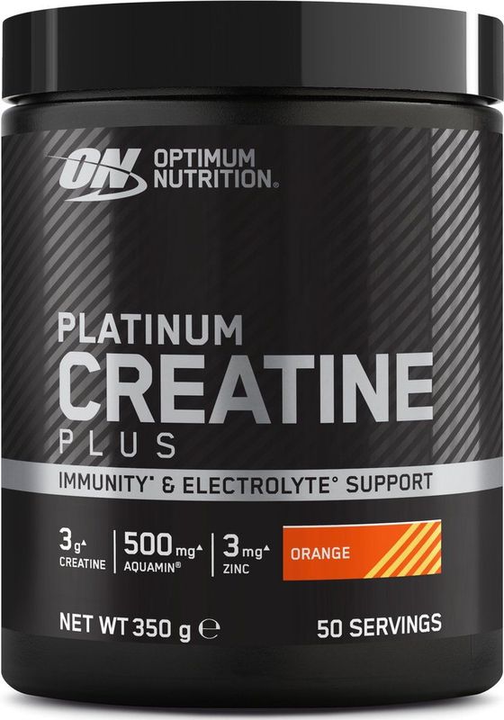 Optimum Nutrition Platinum Creatine Plus - Orange - CreaBev Creatine Monohydraat - 50 doseringen (350 gram)