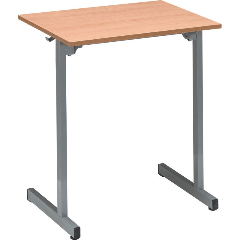 Table scolaire 1 place SYLLAB L.70 cm plateau hêtre - taille 6 pour CM2 à Lycée