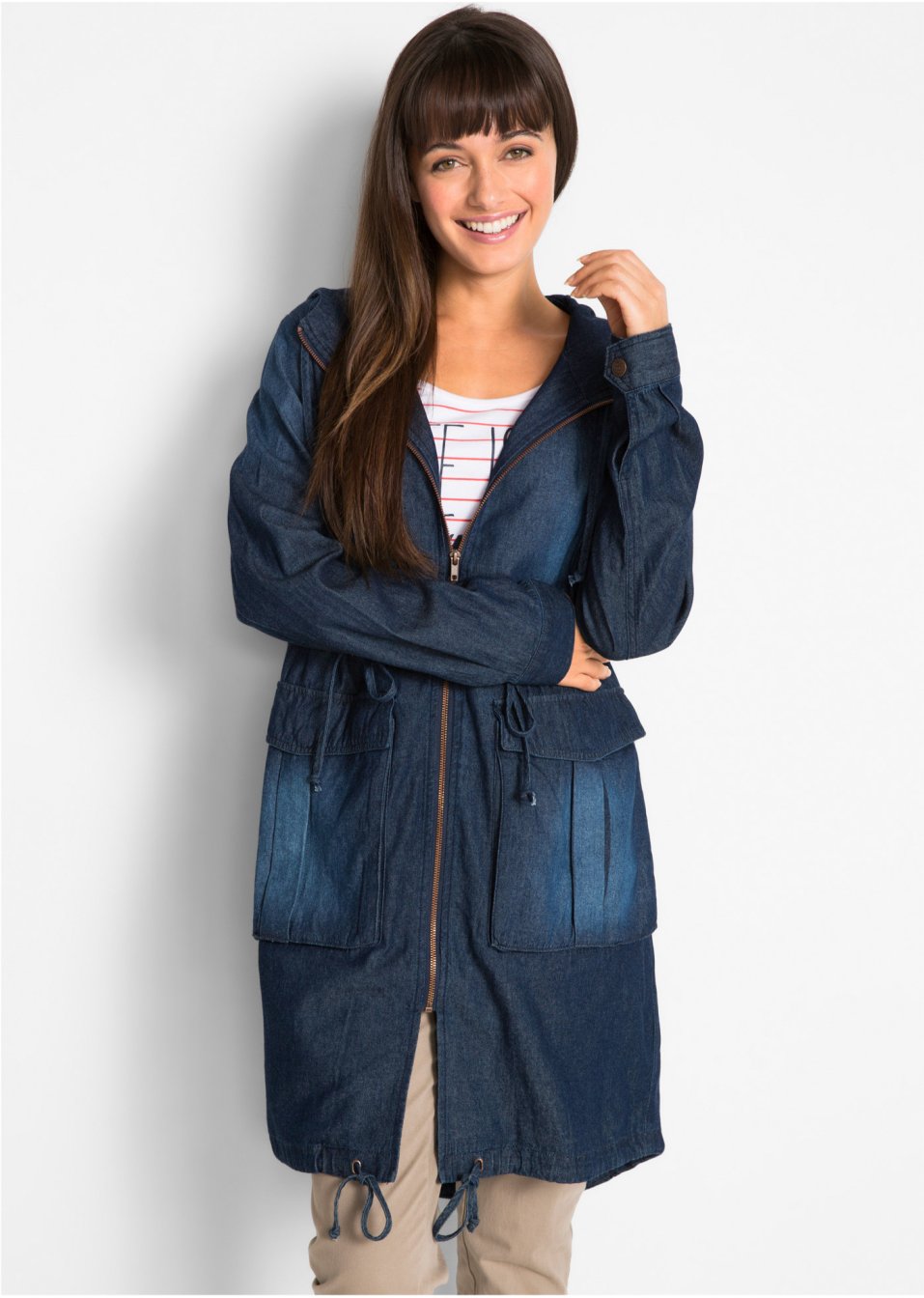 Parka en coton jean