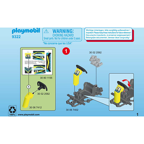Playmobil 9322 gokart racerbil