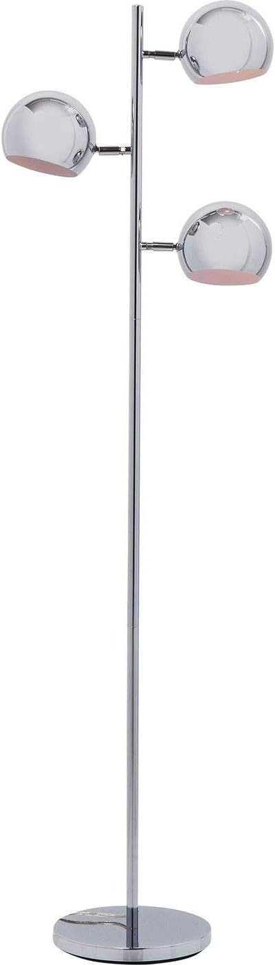 Kare Design Standleuchte Calotta, Chrom, Stehleuchte, Leselampe, Stahlgestell, Leuchtmittel nicht inklusive, 151x40x26 cm (H/B/T)