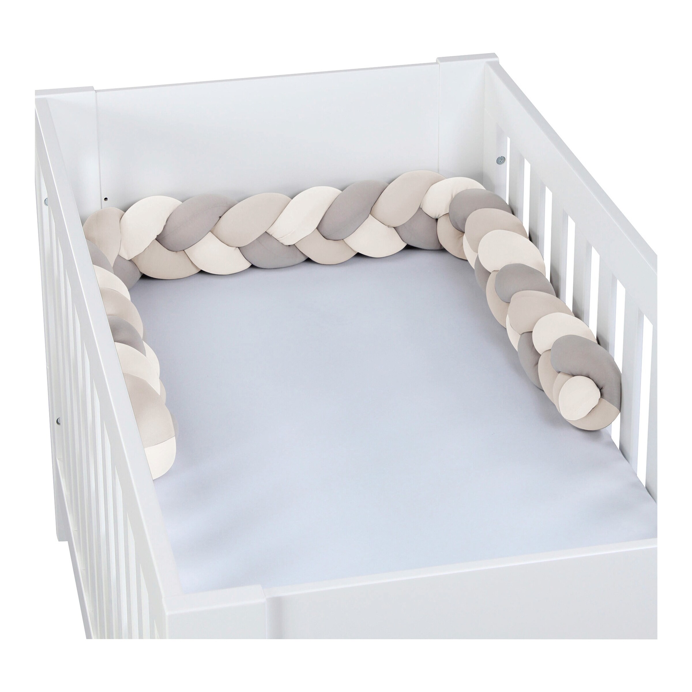 babybay® Nestchenschlange Jersey geflochten 200 cm ivory/beige/creme