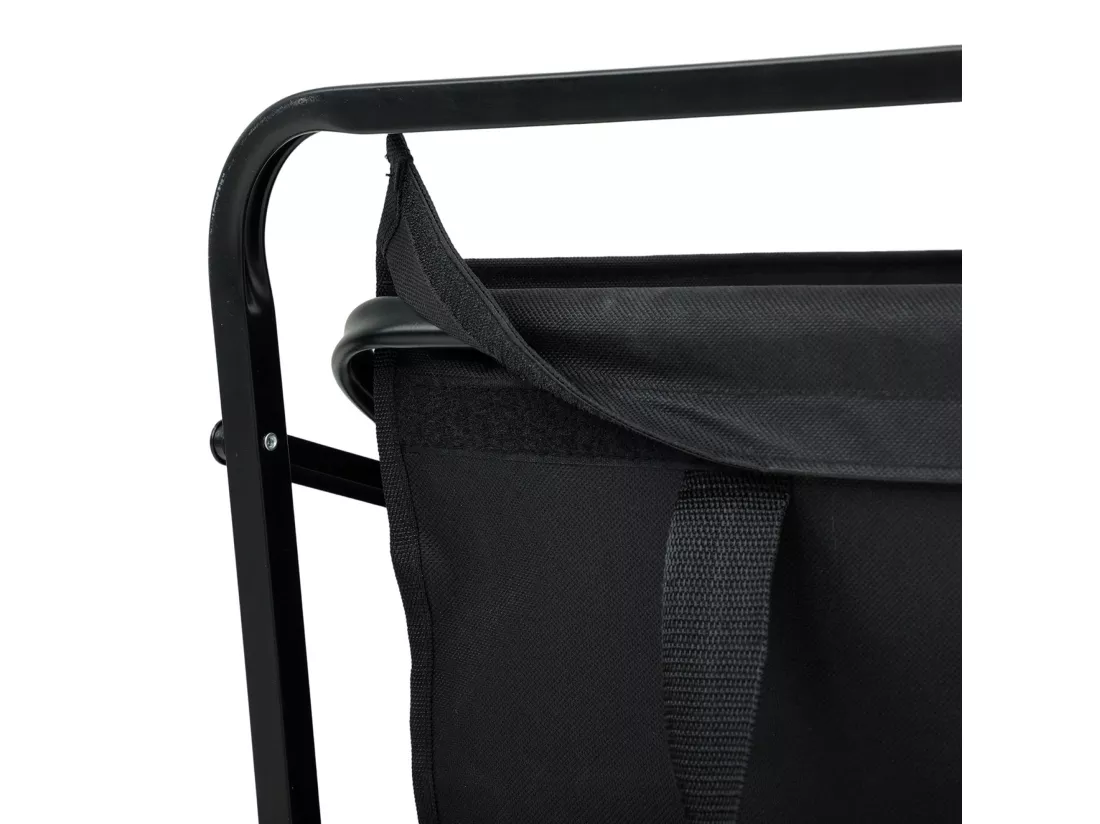 Chariot pliable pour plage avec roues en plastique et capacité de charge maximale de 120 kg en noir