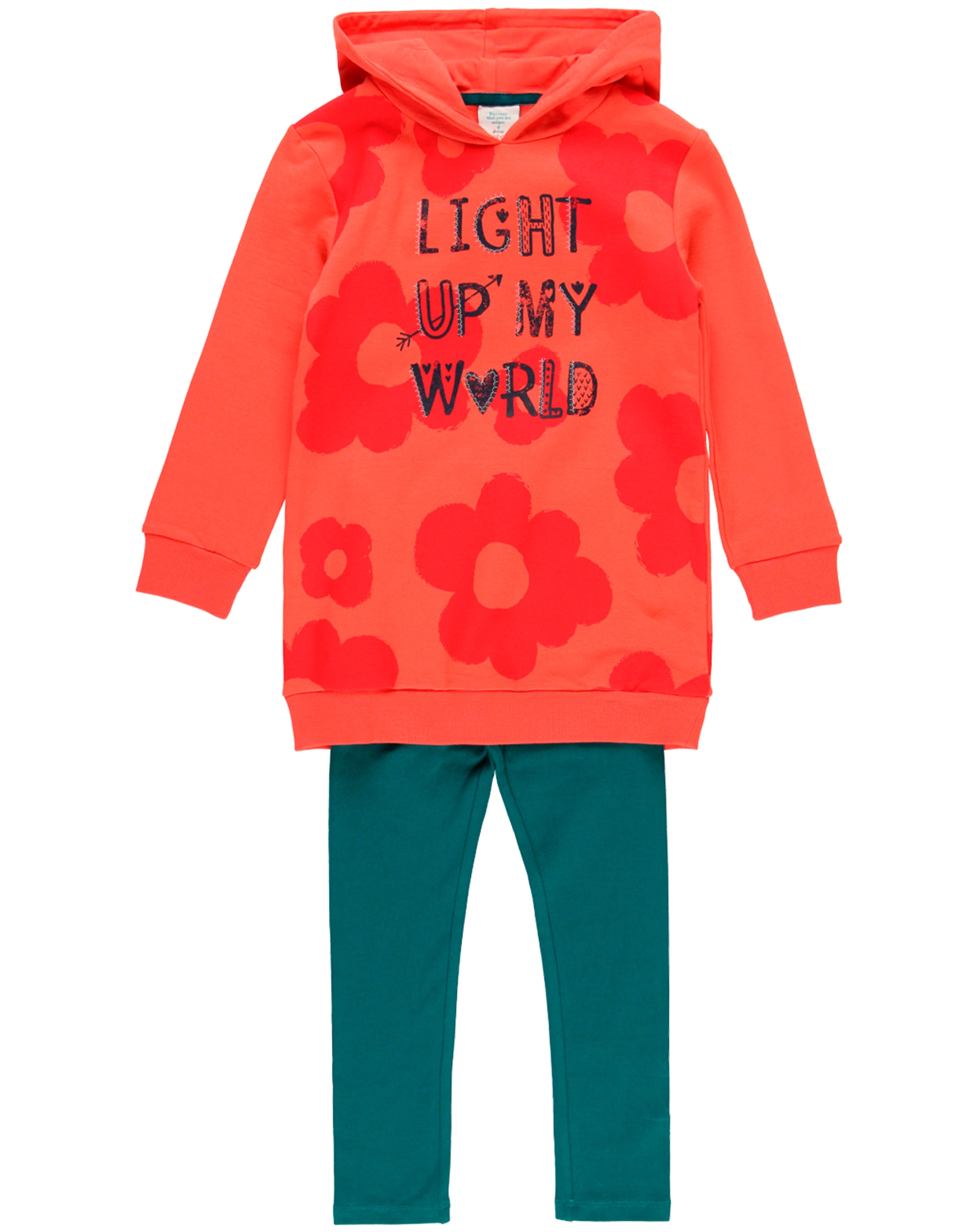 Sweatkleid LIGHT UP mit Leggings in rot