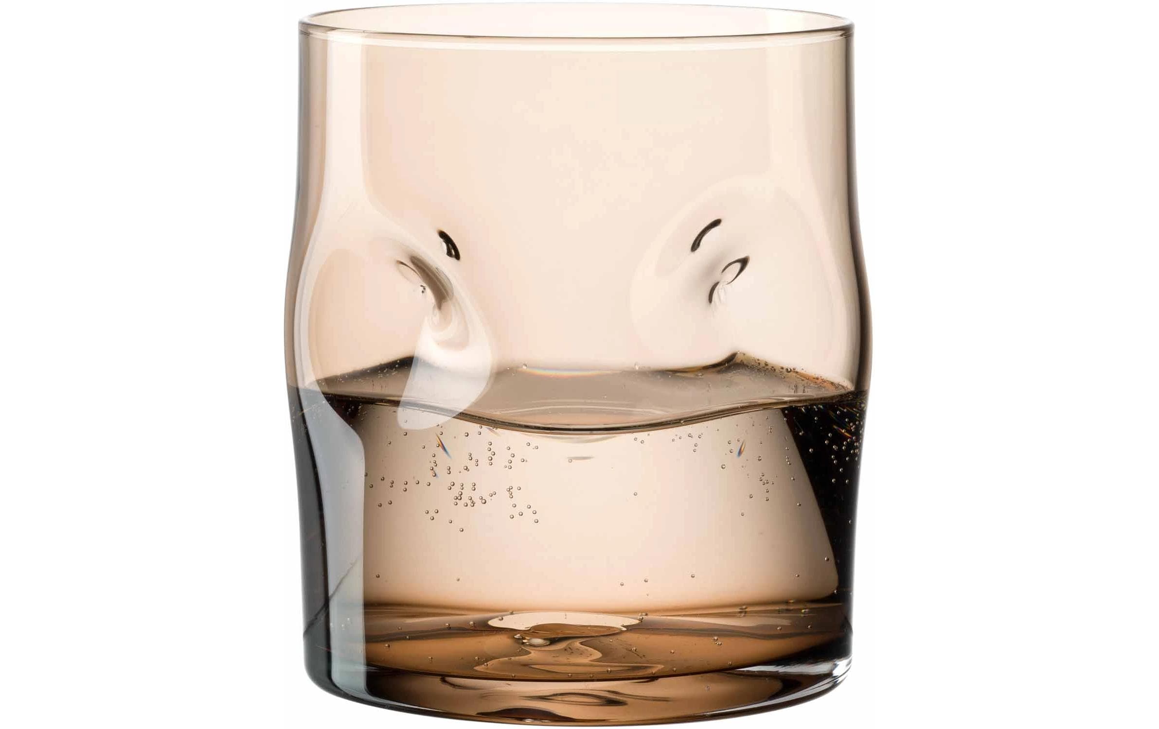 Trinkglas Vesuvio 300 ml, 4 Stück, BraunWhiskybecher-Set