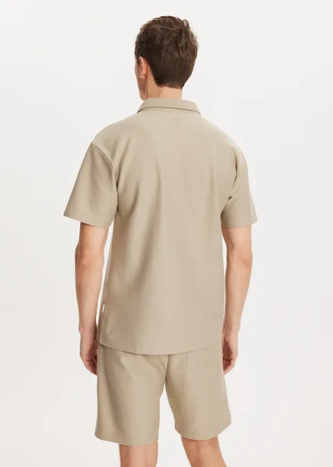 Half zip polo zand (ZAND)