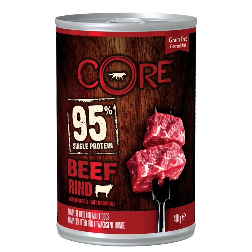 6x Wellness Core Hondenvoer Blik Rund - Broccoli400 gr