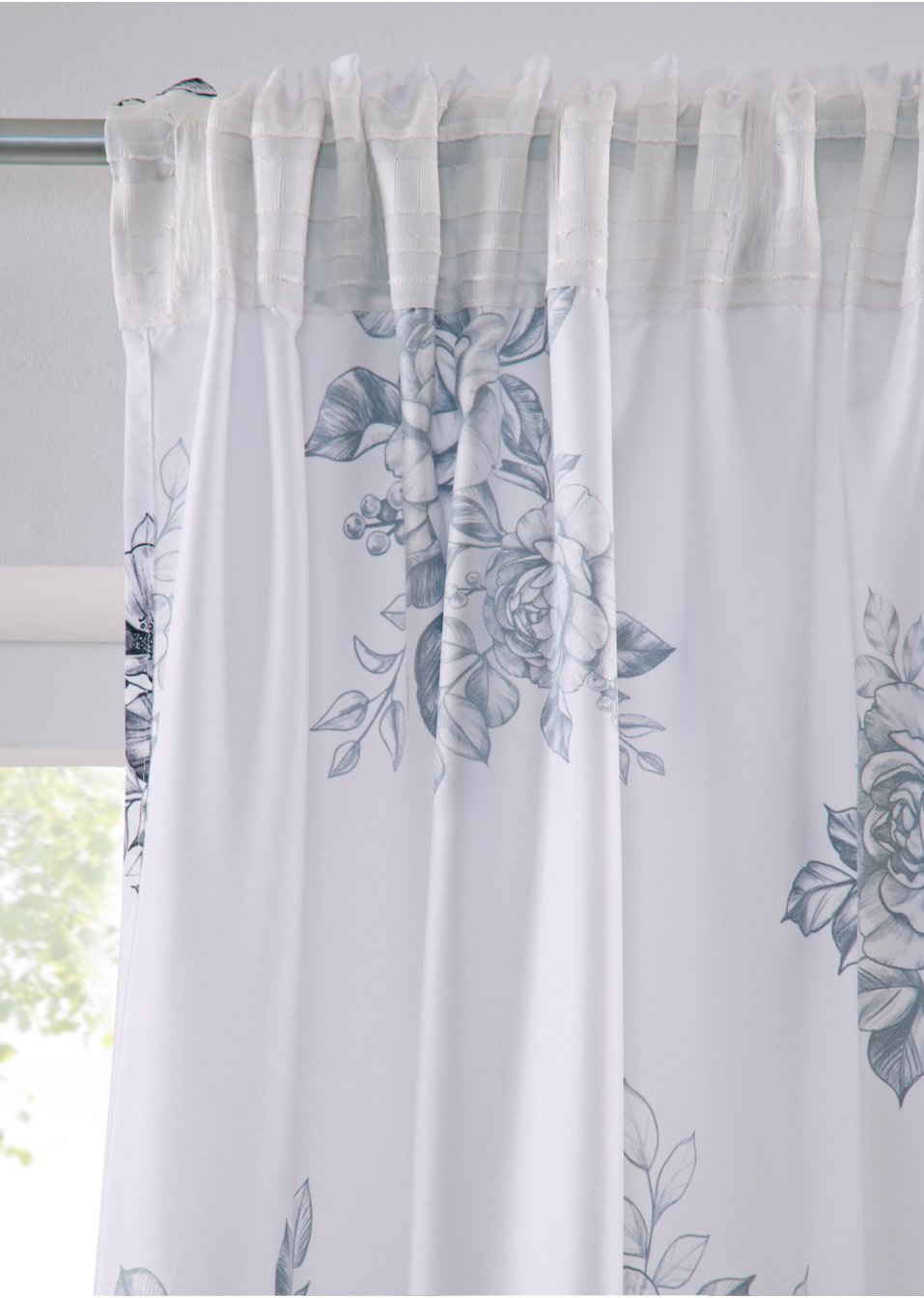 Panneau microfibre en polyester recyclé avec imprimé floral (1 pce.)