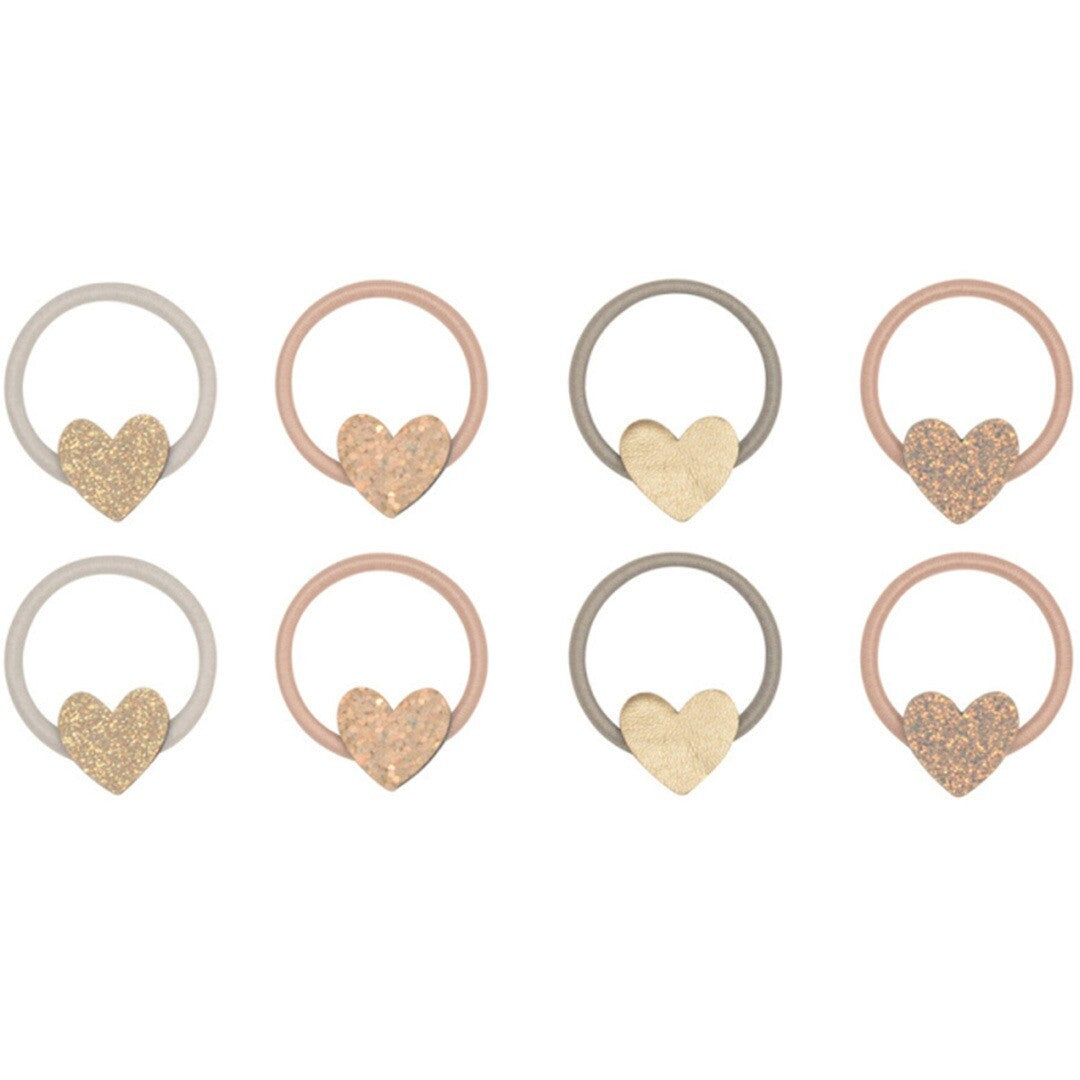 Mimi & lula haarelastiekjes mini teeny heart - 8st