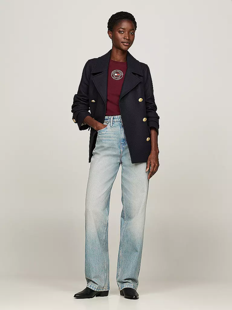 TOMMY HILFIGER Wolljacke dunkelblau