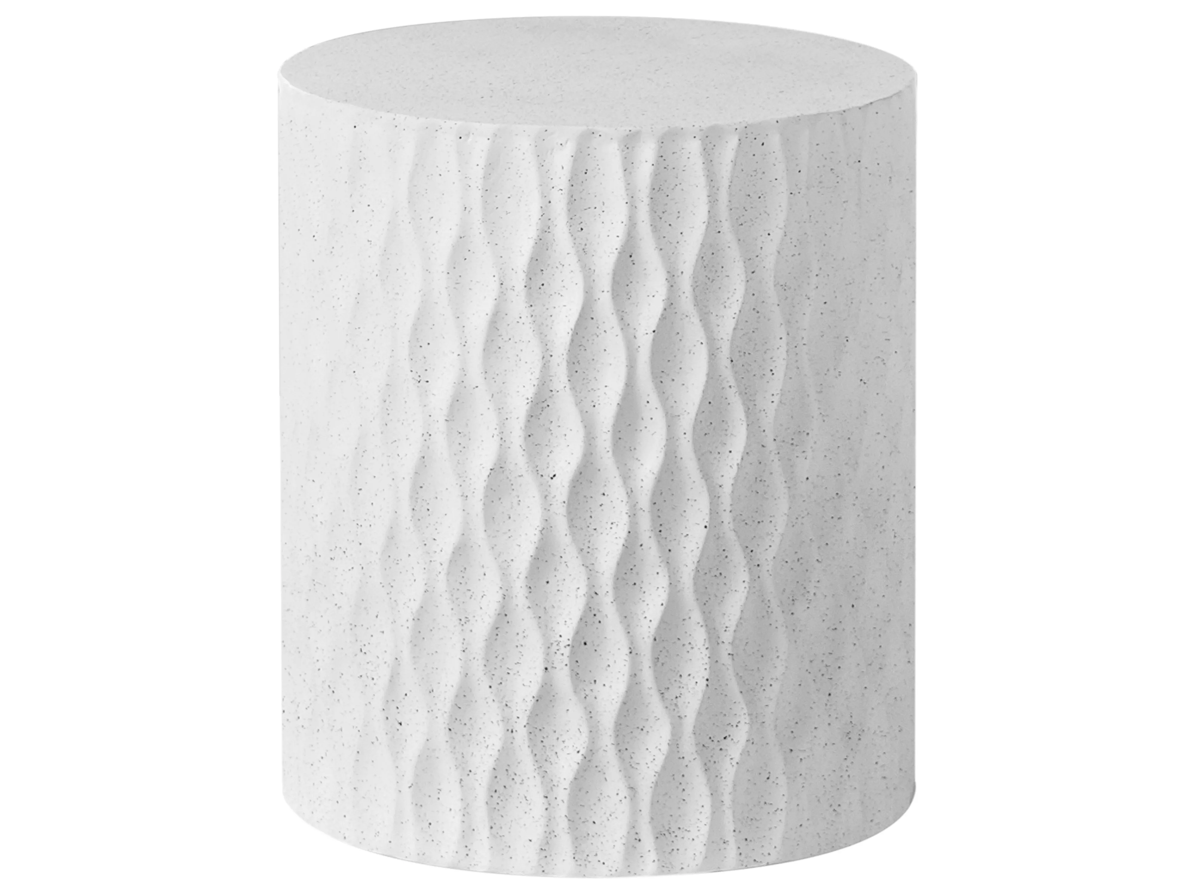 Bijzettafel ANTELAO 37 cm 37 cm Terrazzo-effect Wit terrazzo