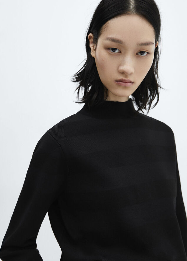 MANGO High collar sweater Black