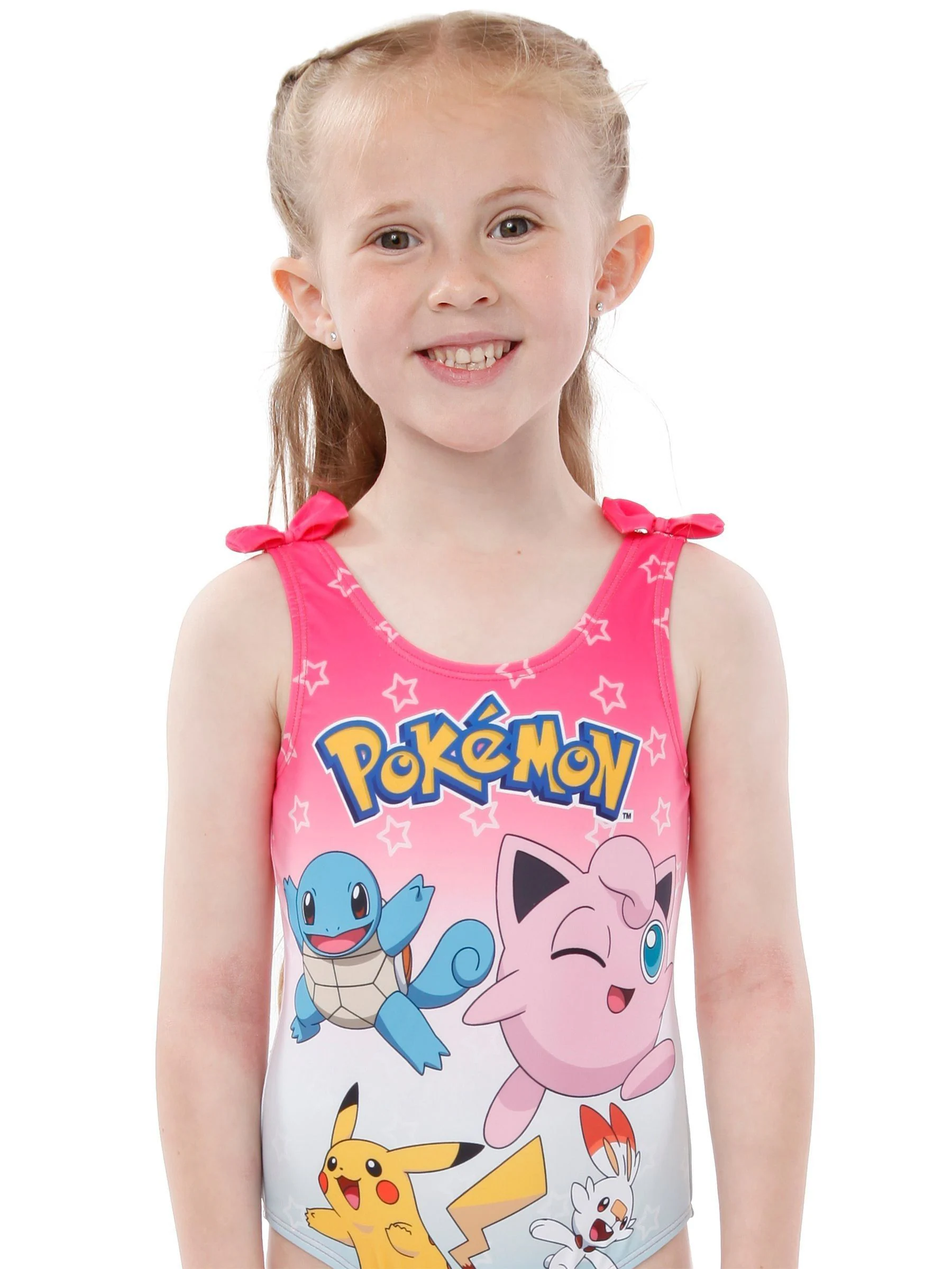 Personage Pokemon meisjesbadpak met print en gestrikte bandjes