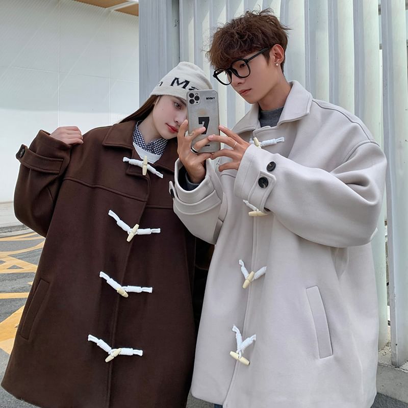 Bay Go Mall - Effen duffelcoat