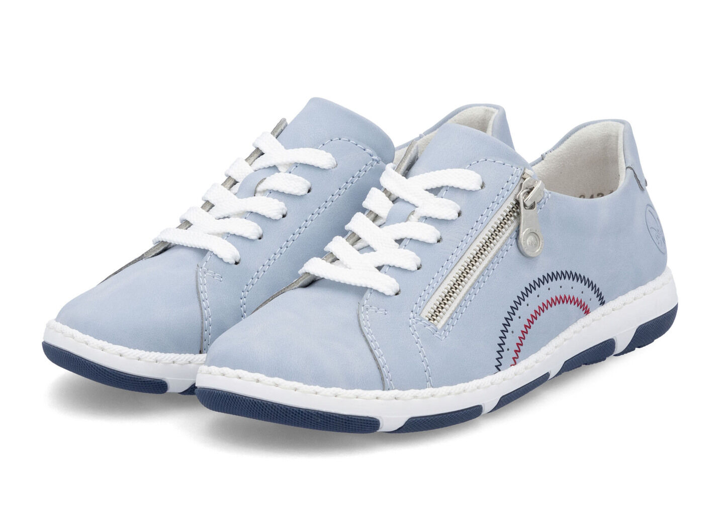 Rieker, bequeme Damen-Sneaker, Weite H, mit herausnehmbarem Fussbett