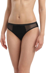 DIM Slip Lace Stark schwarz mit Meshdetail