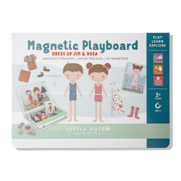Spel | Little Dutch Magnetisch speelbord Jim & Rosa