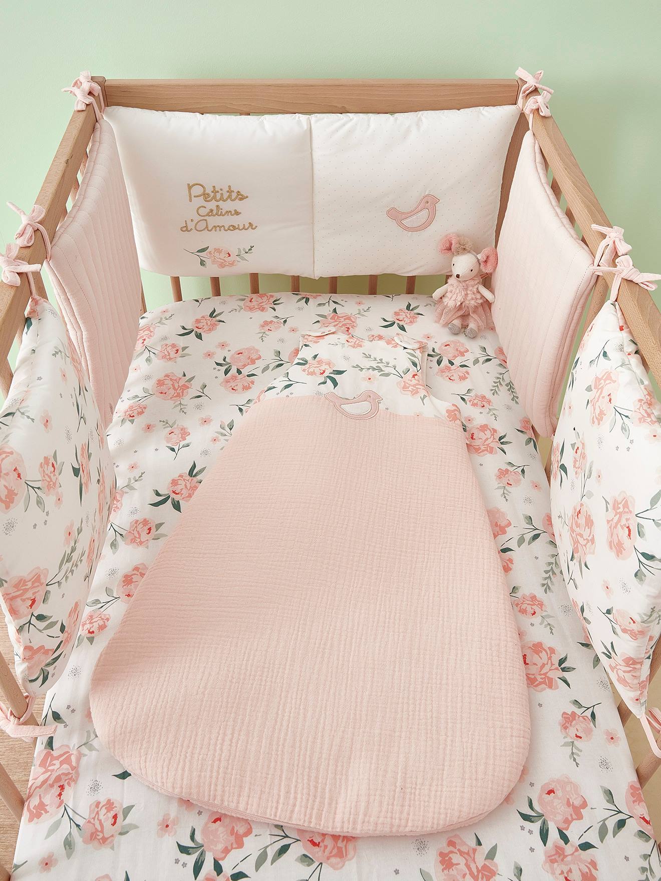 Bolsa sem mangas em chiffon de algodão na cor rosa claro lisa, cor Eau de Rose, com estampas.