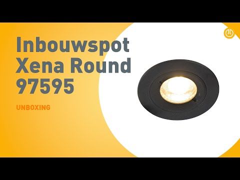 Moderne inbouwspot zwart rond IP44 - Xena