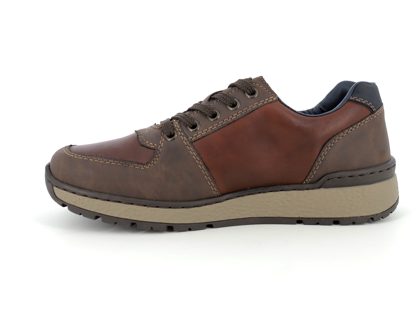 Rieker-B9011 Matières combinées Multi-Marron