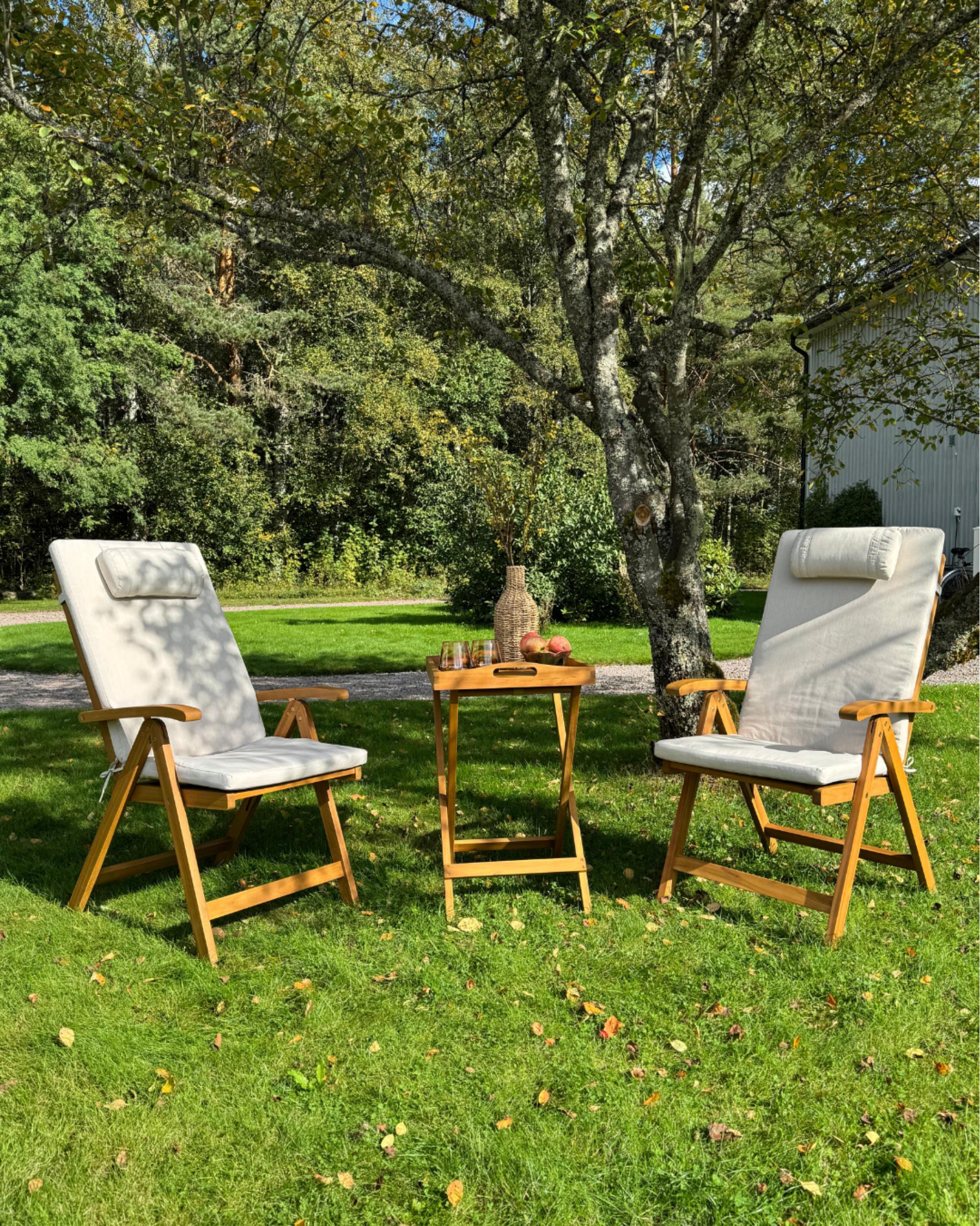 Bistroset JAVA PREMIUIM Acaciahout Lichtbeige